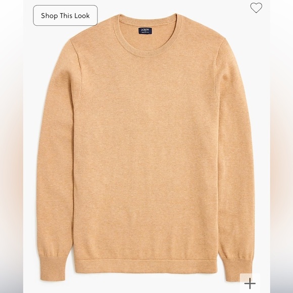 J crew heather latte Cotton crewneck sweater-tee - Picture 3 of 4